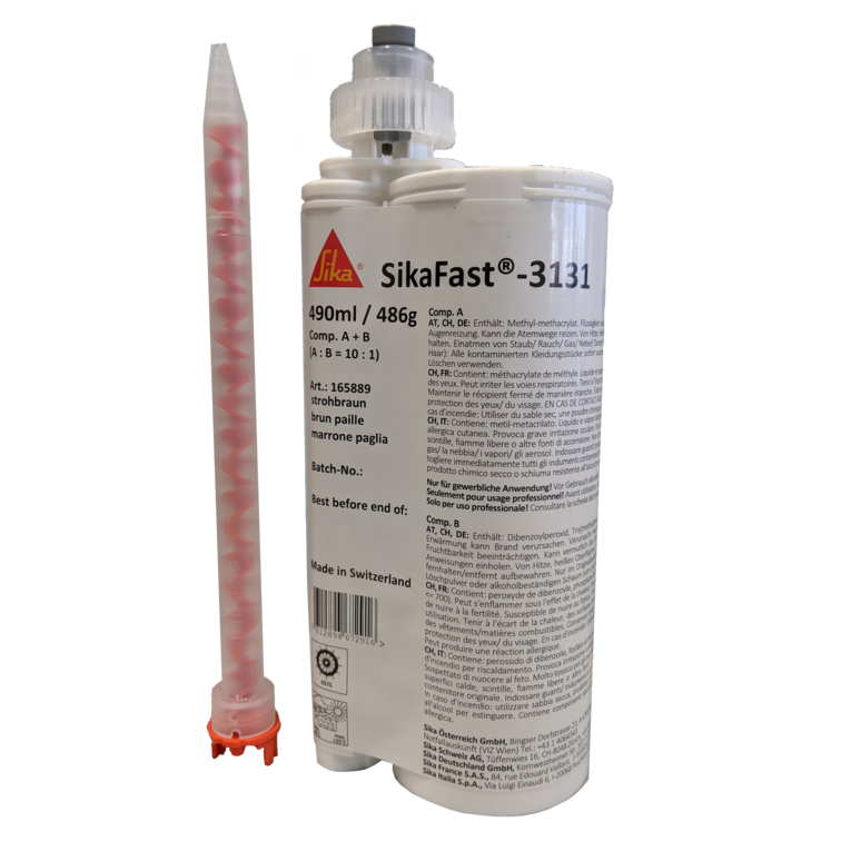 SikaFast 3131 (A+B) Adhesivo Bicomponente Curado Rápido 490ml