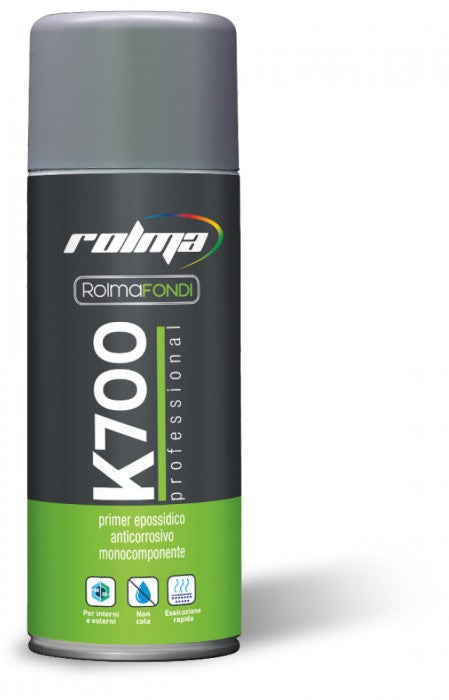 Spray de imprimación epoxi monocomponente en lata Rolma gris 400 ml K 700N k700
