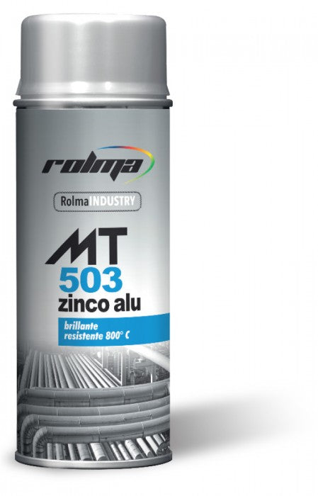 Spray Zinc Zinc Brillante 800° Altas Temperaturas MT 503
