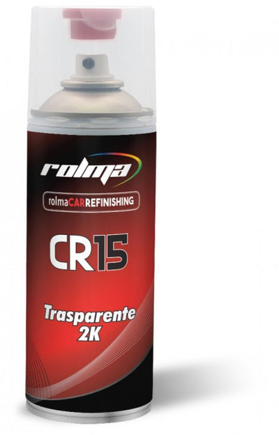 Rolma Pintura en Spray 2K Transparente Brillo Bicomponente Spray CR15 CR 15 400ml