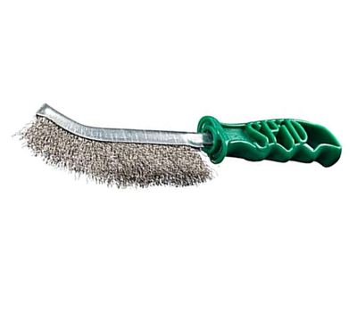 Sit Tecnospazzole a Mano Brush For Cleaning Cepillo de metal de nailon y aluminio curvado